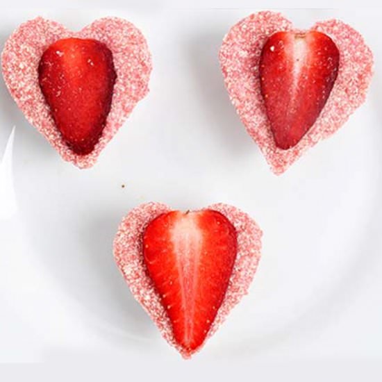 White Chocolate Strawberry Hearts
