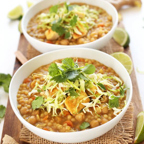 Green Chickpea Curry with Couscous