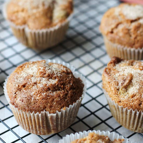 Rhubarb & Cinnamon Sugar Muffins
