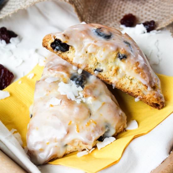 Cherry Coconut Scones