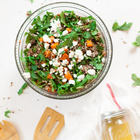 Sweet Potato Arugula Quinoa Salad