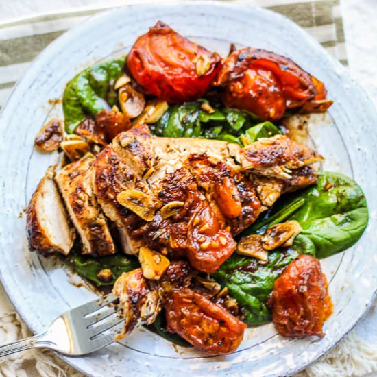 Rustic Balsamic Garlic Chicken