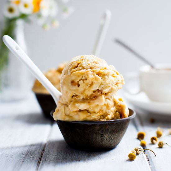Chamomile Honeycomb Ice Cream