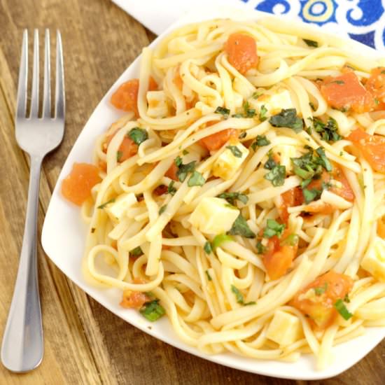 Easy Bruschetta Linguine