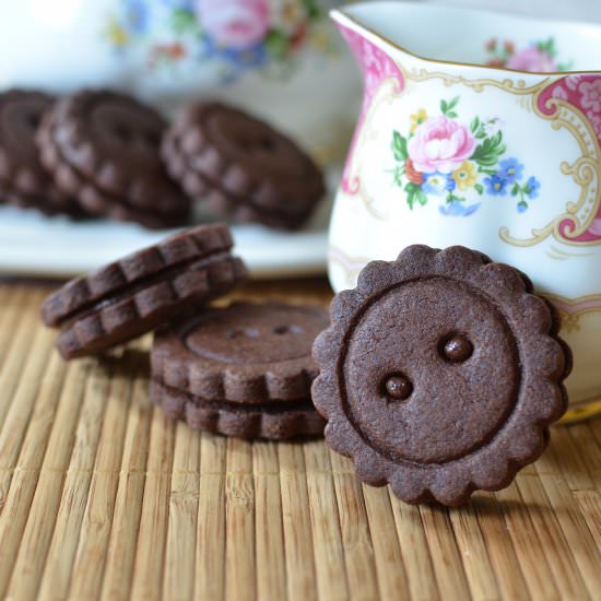 Ganache-Filled Button Cookies