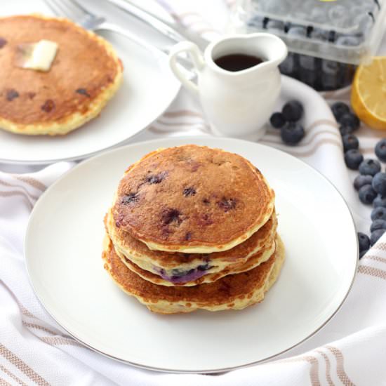 Blueberry Protein Pancakes