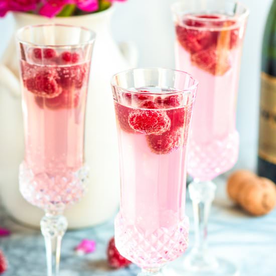 Sparkling Raspberry Lemon Mimosas