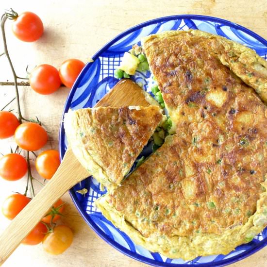 Spanish Tortilla with Fava Beans