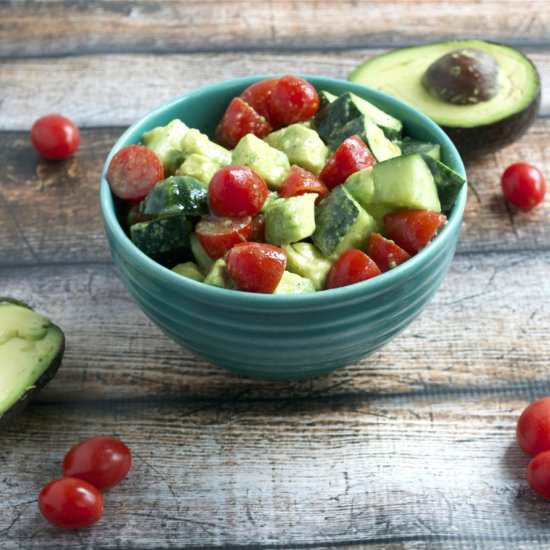 Cucumber Tomato Avocado Salad