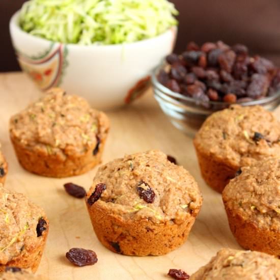 Vegan Zucchini Bread Bran Muffins