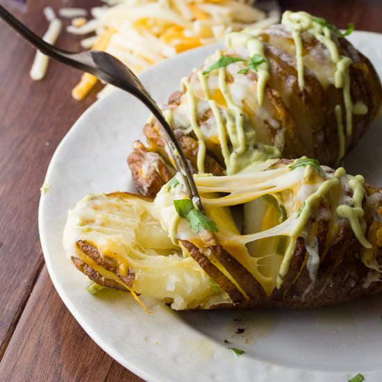 Cheesy Jalapeño Hasselback Potatoes
