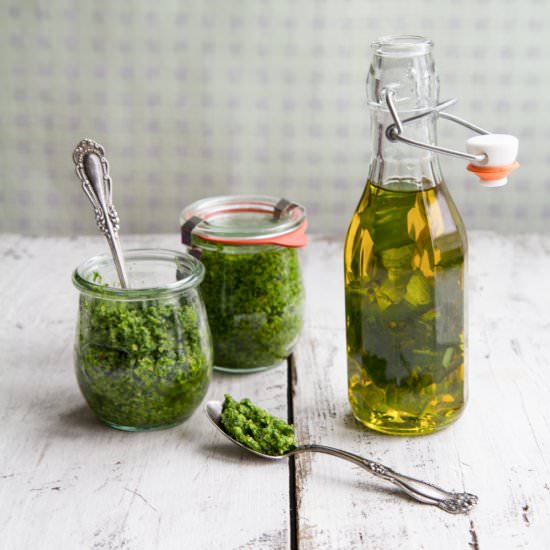 Wild Garlic Pesto and Oil