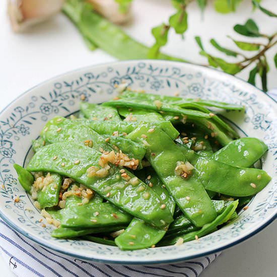 Garlic Snow Peas Stir Fry