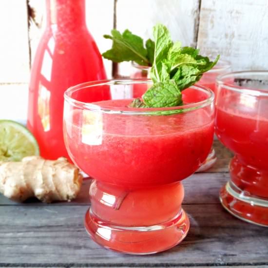 Minty Lime-Ginger Watermelon Fresca