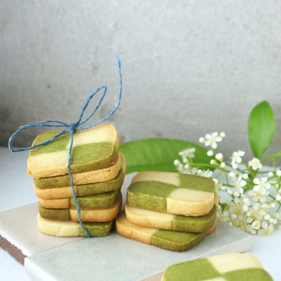 Matcha Checkerboard Shortbread