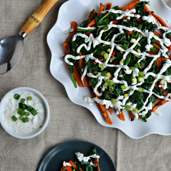 Sweet Potato Fries with Mint Yogurt