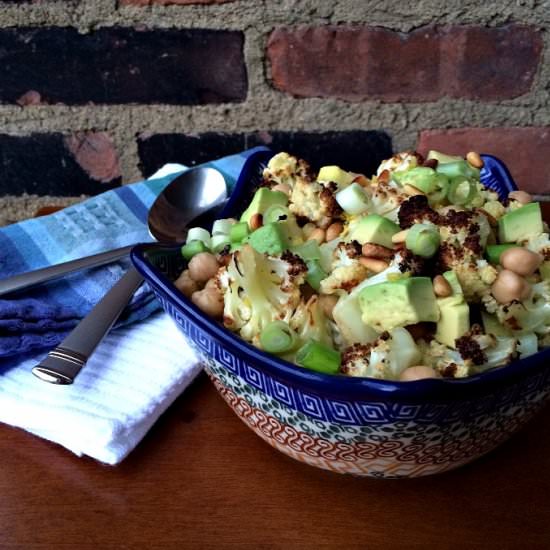 Cauliflower Chickpea Avocado Salad