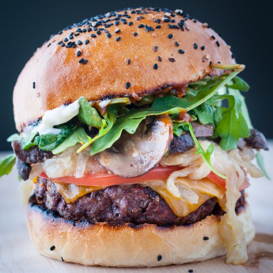 Epic Beef Burger with a Brioche Bun