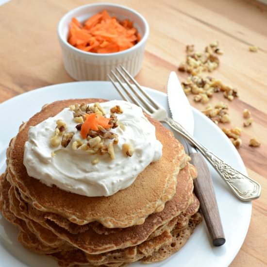 Whole Grain Carrot Cake Pancakes