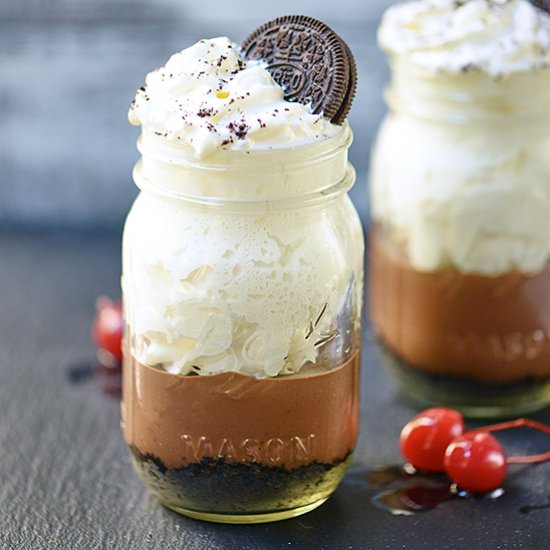 Chocolate Oreo Pudding for Two