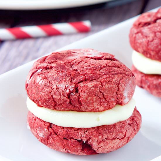 Gooey Red Velvet Sandwiches