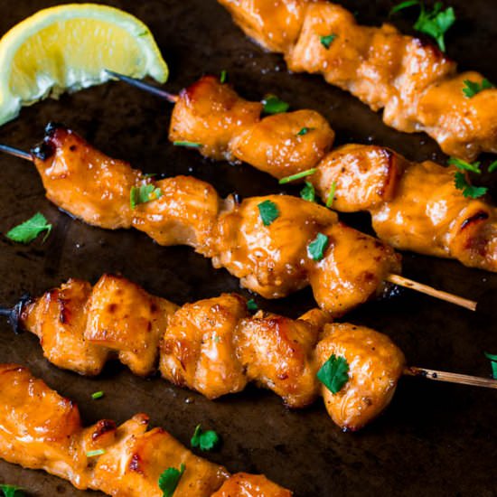 Sweet & Spicy Chicken Skewers