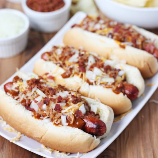 Double Bacon Chili Cheese Dog