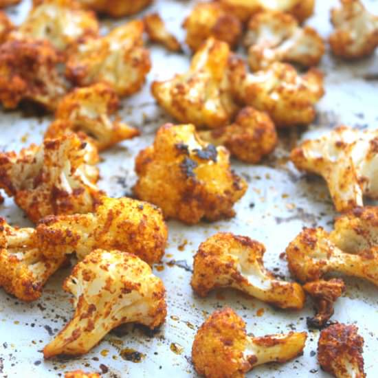Roasted Curry Cauliflower