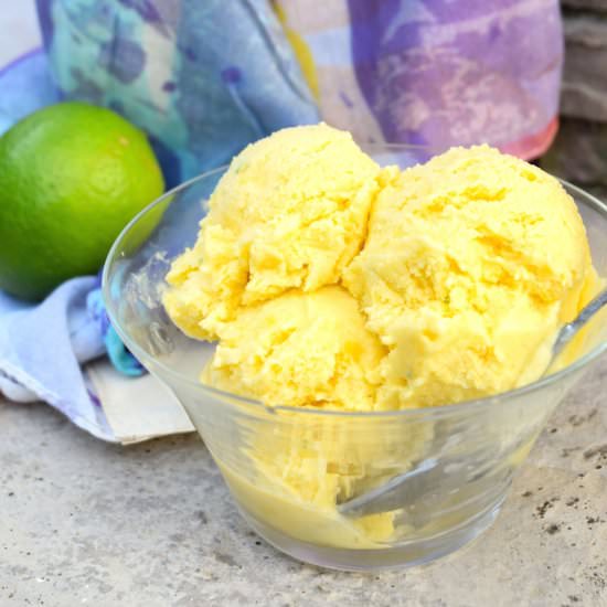 Vegan Mango Lime Ice Cream