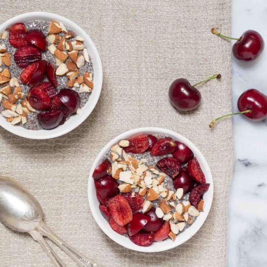 Cherry-Almond Chia Pudding