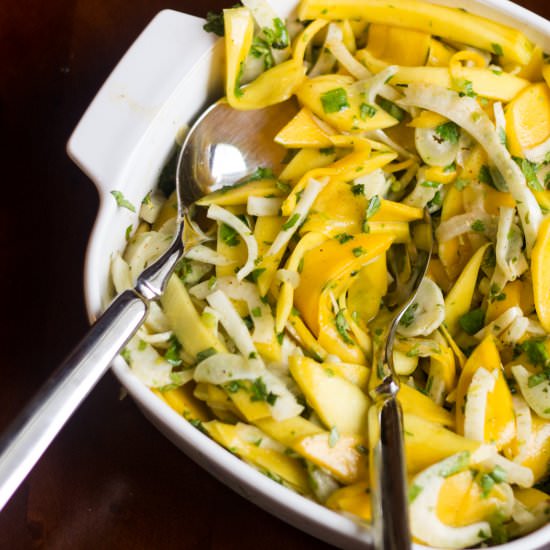 Fennel and mango slaw