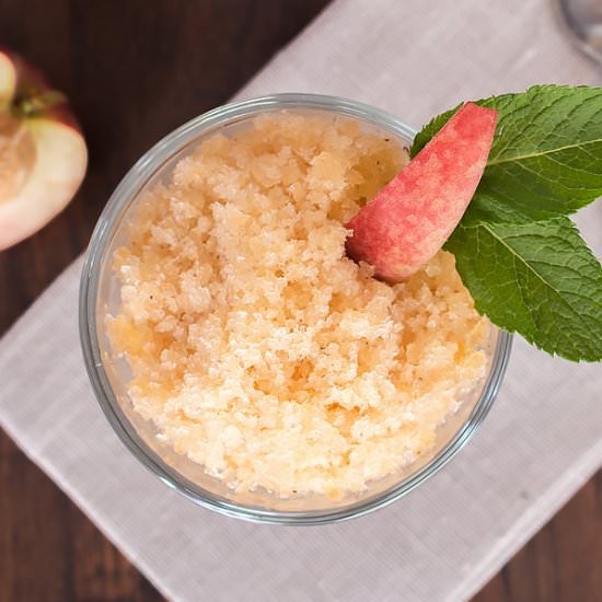 Peach tea granita