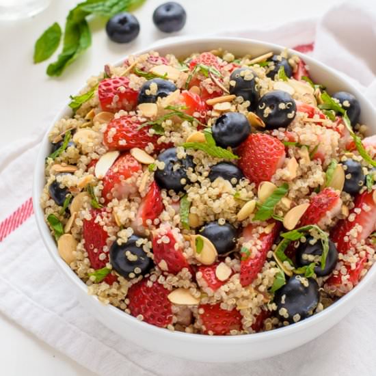 Red White & Blue Quinoa Fruit Salad