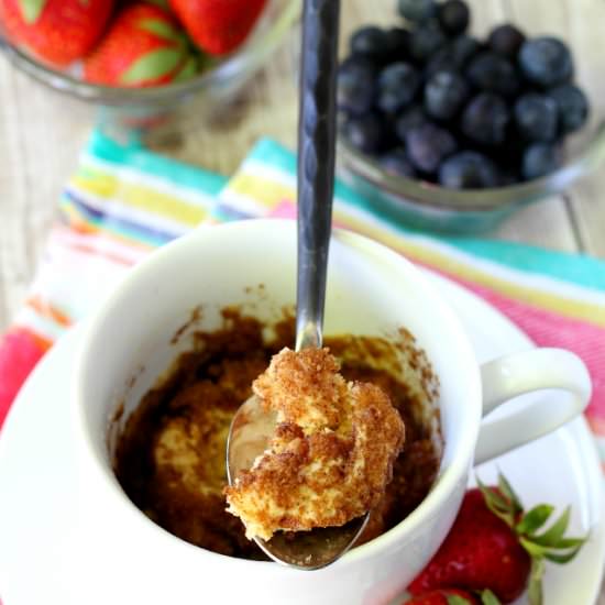 Cinnamon Roll Microwave Mug Cake