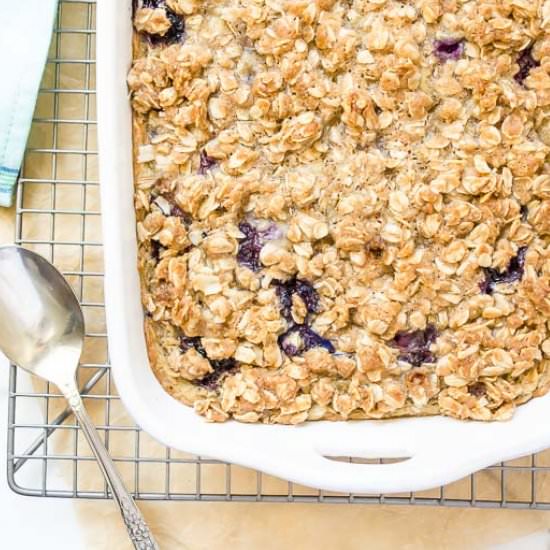 Overnight Blueberry Oatmeal Crisp