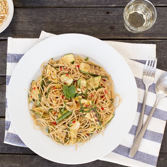 Grilled Courgette Spaghetti
