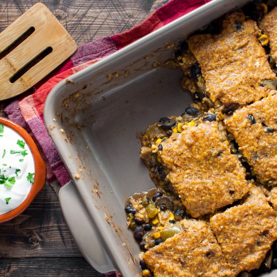 Black Bean Tamale Pie