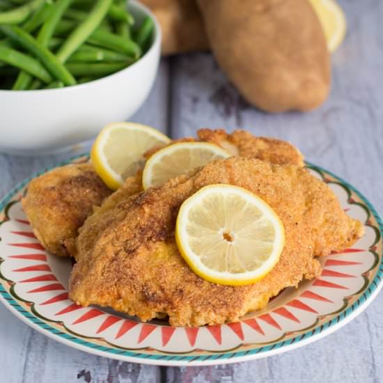 Pan Fried Chicken with Cornmeal