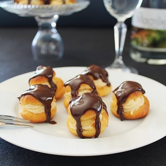 Profiteroles with Mastic Cream