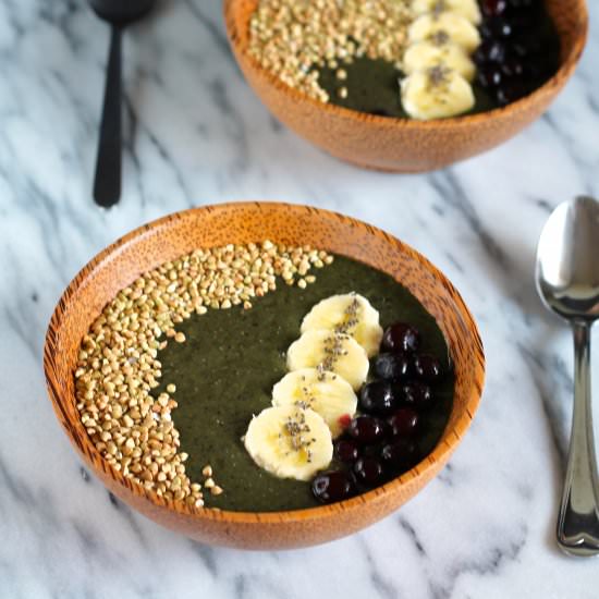 Blueberry Buckwheat Smoothie Bowls