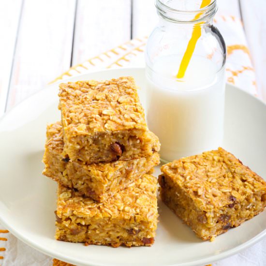 Pumpkin oat bars