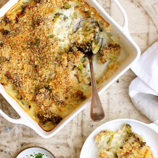 Parmesan Garlic Broccoli Casserole