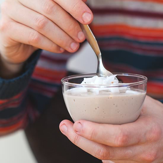 Creamy coconut pudding