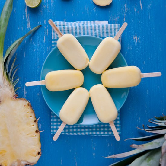 Vegan pineapple ice-cream