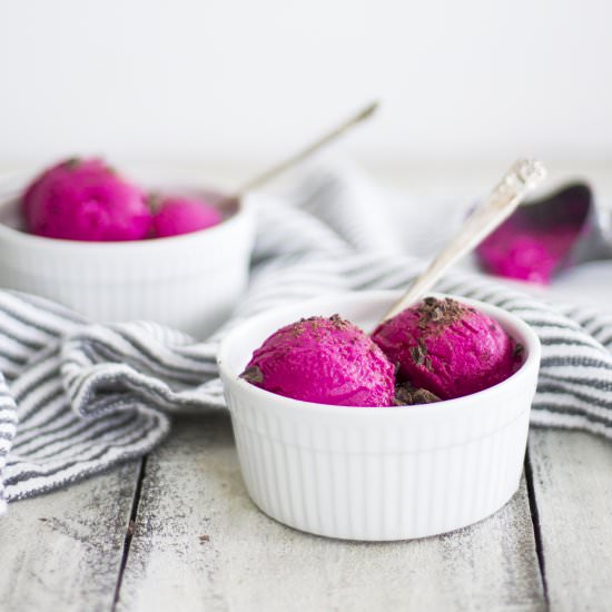 Honey and Beet Frozen Yogurt