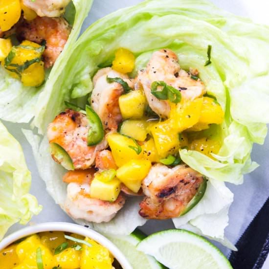 Coconut Shrimp Lettuce Wraps