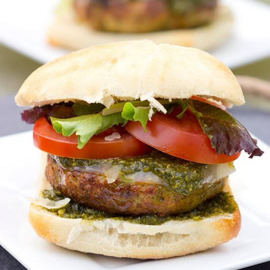 Pesto Chicken Burgers
