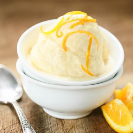 Vegan Orange Creamsicle Ice Cream