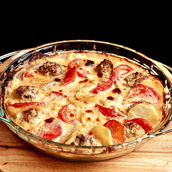 Baked Meatballs with Tahini Sauce