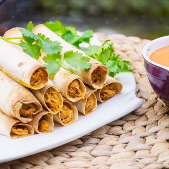 Baked Chicken Flautas